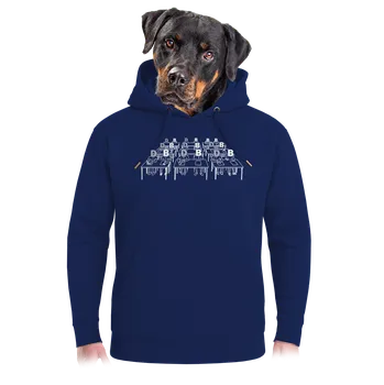 Pánská mikina Bastard Cimrman: Debil, blbeček unisex mikina premium Navy