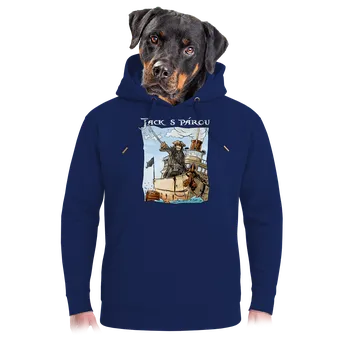 Pánská mikina Bastard Jack s párou unisex mikina premium Navy