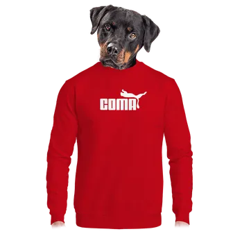 Pánská mikina Bastard Coma unisex mikina bez kapuce Red