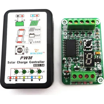 SX01-3A PWM Solární Regulátor 3A pro 12V/24V Baterie Li-ion a LiFePO4