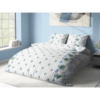 Povlečení Aaryans krepové povlečení Romance modré 140x200/70x90cm