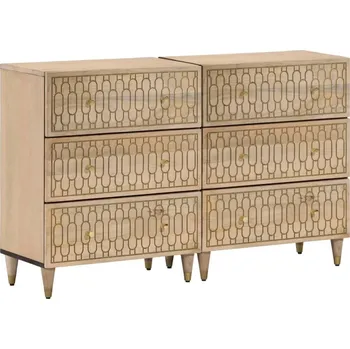 Organizace kuchyně vidaXL Odkládací skříňky 2 ks 60x33x75 cm masivní mangovníkové dřevo [3206307]