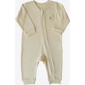 kitikate Kojenecký overal na zip Basic natural_S08254 Velikost: 3 - 6 MĚSÍCŮ