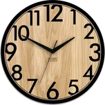 Dřevěné nástěnné hodiny Focus 33 cm dub přírodní/černé