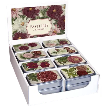 Pastilky v plechové dóze Purple Dahlia