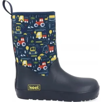 Chlapecké holínky Koel4Kids BAREFOOT HOLÍNKY KOEL - Blue tractor Velikost: 25