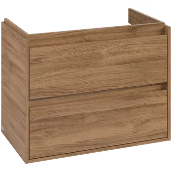 Koupelnový nábytek Villeroy & Boch Skyla - Skříňka pod umyvadlo 772x439 mm, 2 zásuvky, pro leve umyvadlo, Oak Kansas C79800RH