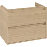 Villeroy & Boch Skyla - Skříňka pod umyvadlo 772x439 mm, 2 zásuvky, pro leve umyvadlo, Nordic Oak C79800VJ