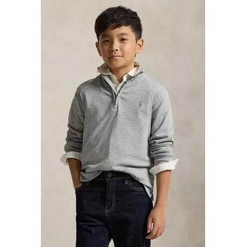 Pánská mikina Mikina Polo Ralph Lauren šedá barva, hladká, 323952436002 90X, vel. 163-174