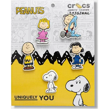Chlapecké sandály Připínačky na dětské boty Crocs Peanuts II 5Pck 5-pack 10014896.Peanuts.II.5Pc bílá 00B, vel. ONE SIZE