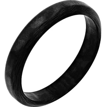 Prsten Plochý snubní prsten z karbonu se zkosenými hranami Versiss