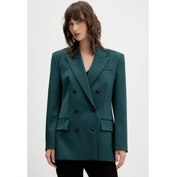 Dámské sako Sako HUGO Alenina zelená barva, 50547643 79X, vel. 36