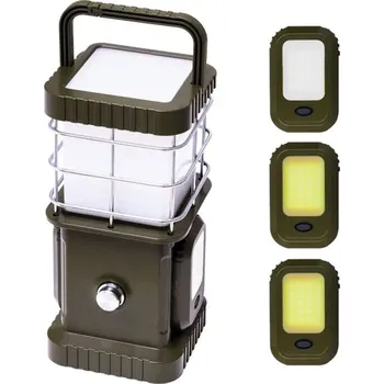 Svítilna Lampa / svítilna pro kemping - vestavěný Li-Ion akumulátor / 3 odnímatelné svítilny / ochrana proti komárům / USB / Power banka
