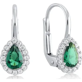 Náušnice Lillian Vassago Zlaté patentové náušnice s barevnými a čirými zirkony LLV11-SGER001WDSM