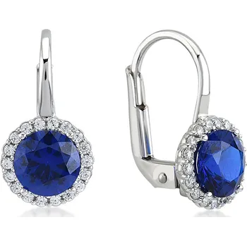 Náušnice Lillian Vassago Zlaté patentové náušnice s barevnými a čirými zirkony LLV11-SGER103WRSF