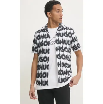 Pánská košile Bavlněná košile HUGO 50534240 bílá 00X, vel. S