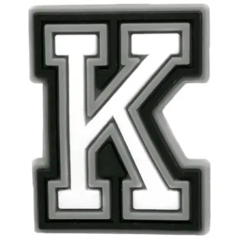 Dámská běžecká obuv PVC přívěšek na Crocs boty ve tvaru písmena K Barevný doplněk na obuv Dekorativní ozdoba pro dětské i dospělé boty Croc charms