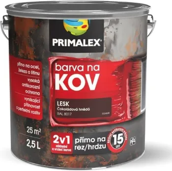 barva na kov Primalex 2v1 Barva na kov, 6005 mechově zelená 2,5 L