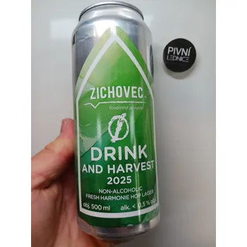 Pivo Zichovec Zichovec Drink And Harvest 2025 Ø 0,5% 0,5l