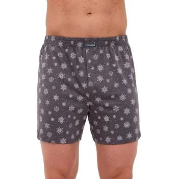 Trenýrky Pánské vánoční trenýrky Cornette 016/25 STARS šedá M