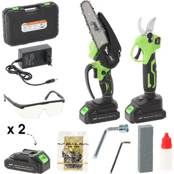 Motorová pila Sada akumulátorového zahradního nářadí - pila a nůžky na větve