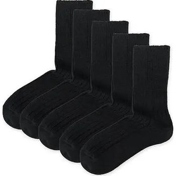 Oblečení a móda Vlnka 5 párů ponožek s ovčí vlnou Merino se zdravotním lemem černá velikost 47-48
