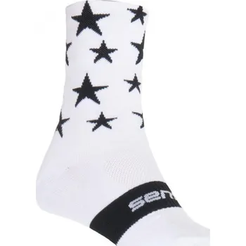 Pánská móda Ponožky Sensor Stars bílá černá 3-5 (35-38)
