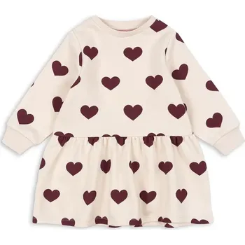 Dívčí šaty Dívčí šaty Konges Sløjd LOU SWEAT DRESS OCS KS104344.9BYA béžová 08X, vel. 86