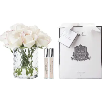 Aroma difuzér Côte Noire Herringbone kytice 11 parfémovaných růží Pink Blush Rose Buds