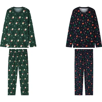 Pánské pyžamo esmara Men vánoční velurové pyžamo zelená S