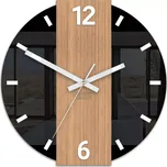 Bambusové nástěnné hodiny Primo 30 cm hnědé/černé