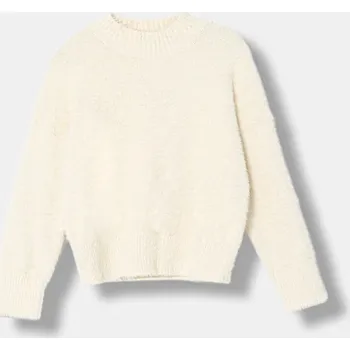 Dívčí svetr Dětský svetr United Colors of Benetton béžová barva, 19BAC200I 19BAC200I.G.reproposed 02X, vel. 140