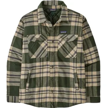 Pánská košile Pánská košile Patagonia LIGHTWEIGHT INSULATED FJORD FLANNEL SHIRT - tmavě zelená/béžová XXL