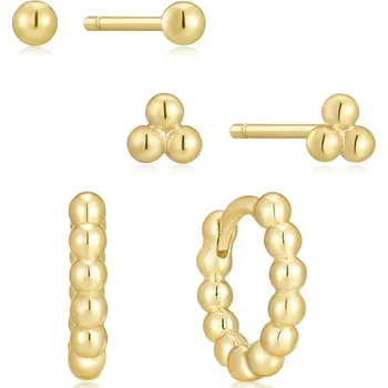 Náušnice Stříbrná sada kuličkových náušnic Jakai