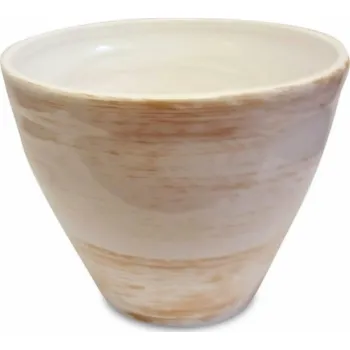 Hrnec Hrnec Agava 10010004, keramika, O 26,5 cm, hnědá/bílá