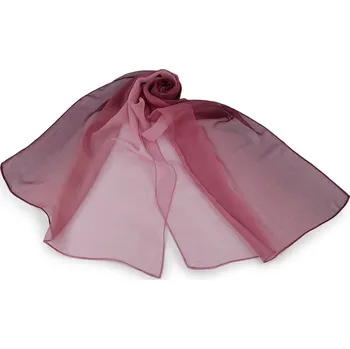 Letní šátek / šála ombré 50x155 cm bordó sv. 1 ks