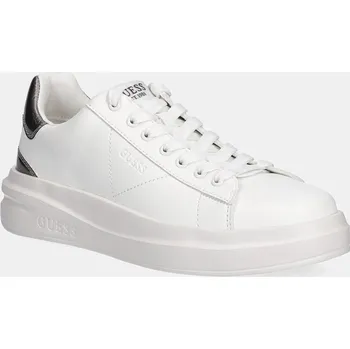 Pánské tenisky Kožené tenisky Guess ELBINA bílá barva, FLJBIN LEA12 FLJBIN.LEA12.WHIGU 00X, EUR 36