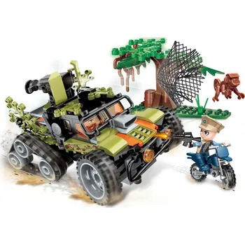 ostatní stavebnice Qman Police Battle Force W1921 Odhalení lovců opic - poškozený obal