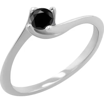 Šperk Zásnubní prsten s černým diamantem Nami