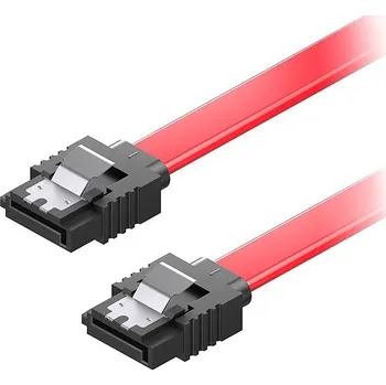 Datový kabel AlzaPower SATA 3.0 6Gbps 0.5m červený