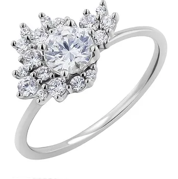 Prsten Atypický zásnubní cluster prsten s lab-grown diamanty Moore