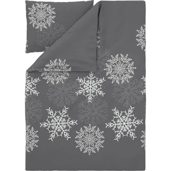 Povlečení LIVARNO® Fleecové ložní povlečení, 140 x 200 cm, 70 x 90 cm (tmavě šedá)