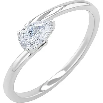 Prsten Atypický zásnubní prsten s pear diamantem Hazel