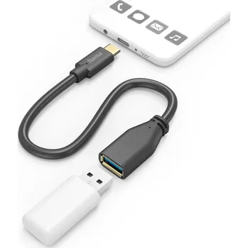 Datový kabel Hama OTG redukce USB-C na USB-A, 5 Gb/s, 15 cm