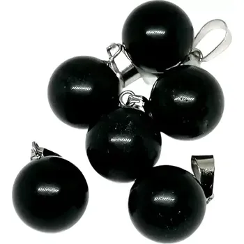 Přívěsek Přívěsek z obsidiánu – kulička 1,5 cm | Ochranný kámen a elegantní doplněk