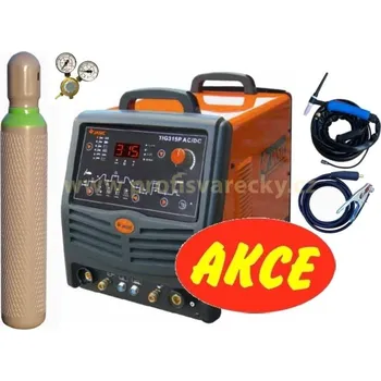 Svářečka Jasic Set 1 Jasic TIG 315P AC/DC E106 hořák TIG + zem. kabel + t