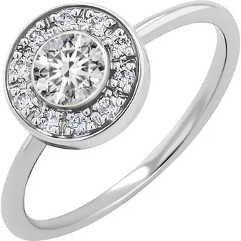 Prsten Lab-grown diamanty v halo zásnubním prstenu Fernanda