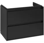 Villeroy & Boch Skyla - Skříňka pod umyvadlo 772x439 mm, 2 zásuvky, pro leve umyvadlo, Volcano Black C79800VL