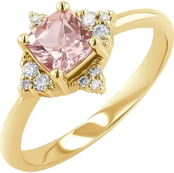 Prsten Prsten s morganitem a diamanty Ethany