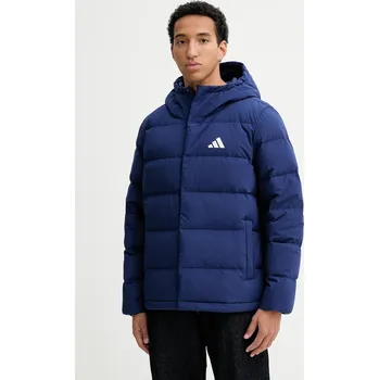 Péřová bunda adidas Helionic modrá barva, zimní, JX0581 59A, vel. S